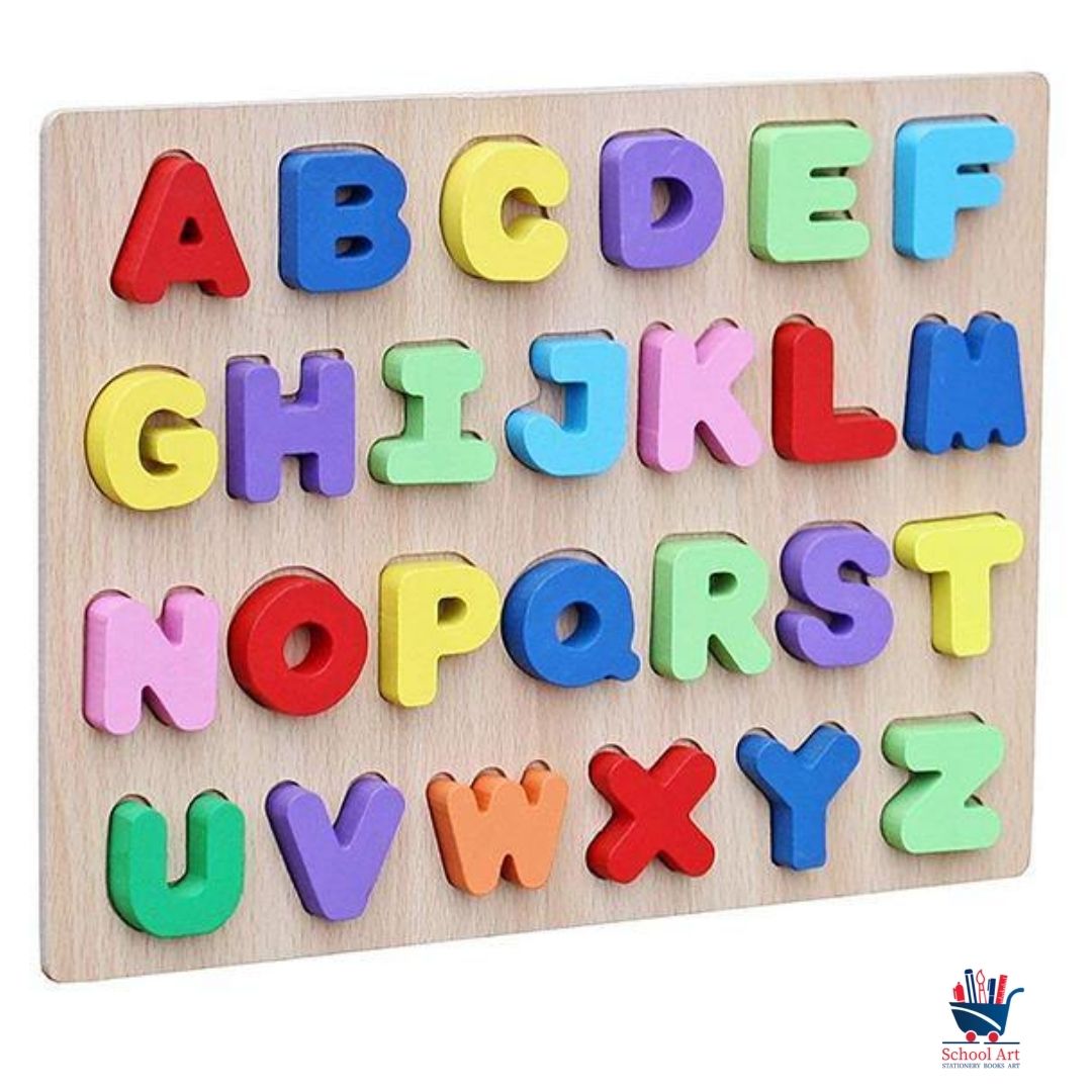Wooden Toy Emboss Capital Alphabets 3d