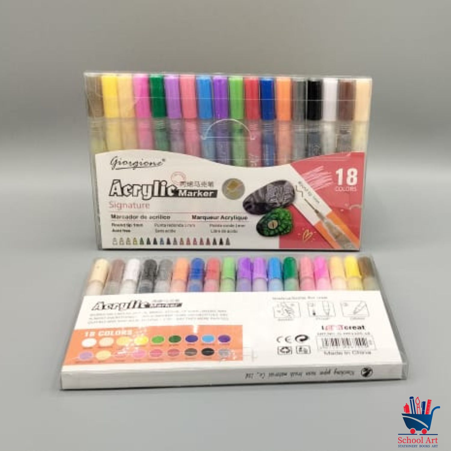 18pcs Acrylic Paint Markers Paint Pens