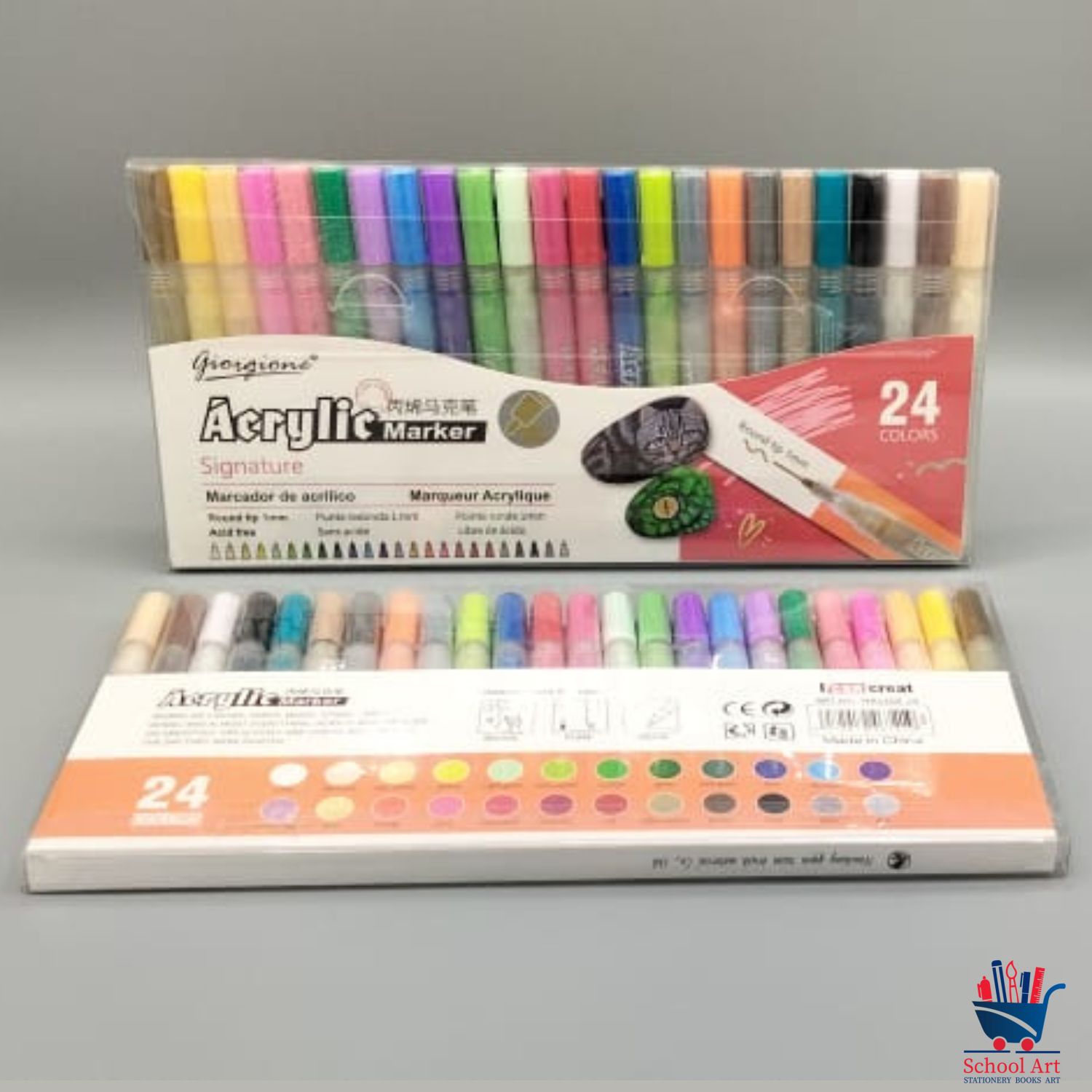 24pcs Acrylic Paint Markers Paint Pens